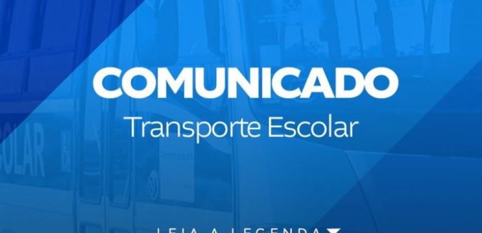 NOTA DE ESCLARECIMENTO A CERCA DO TRANSPORTE ESCOLAR